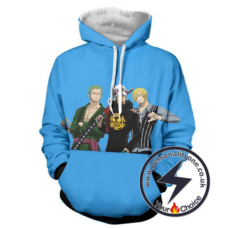 One Piece - Zoro Sabo Sanji 3D - Hoodies